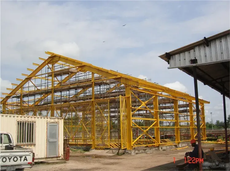 Construction worker on the OB30 Chemical Warehouse